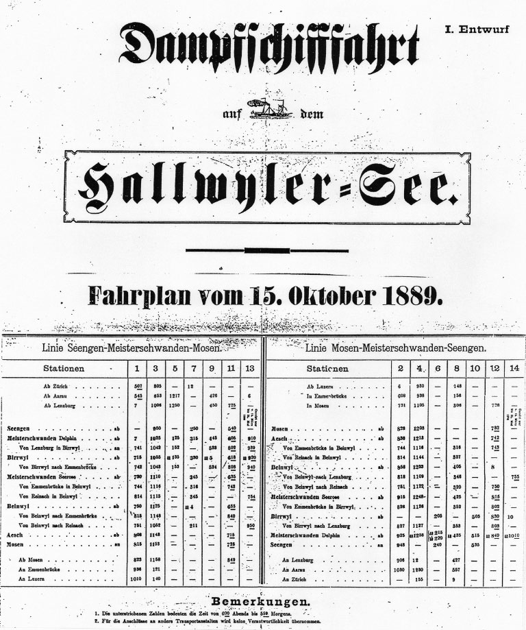 Fahrplan 1889
