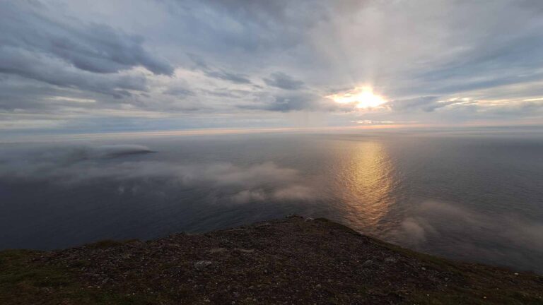 Am Nordkap, Mitternachtssonne