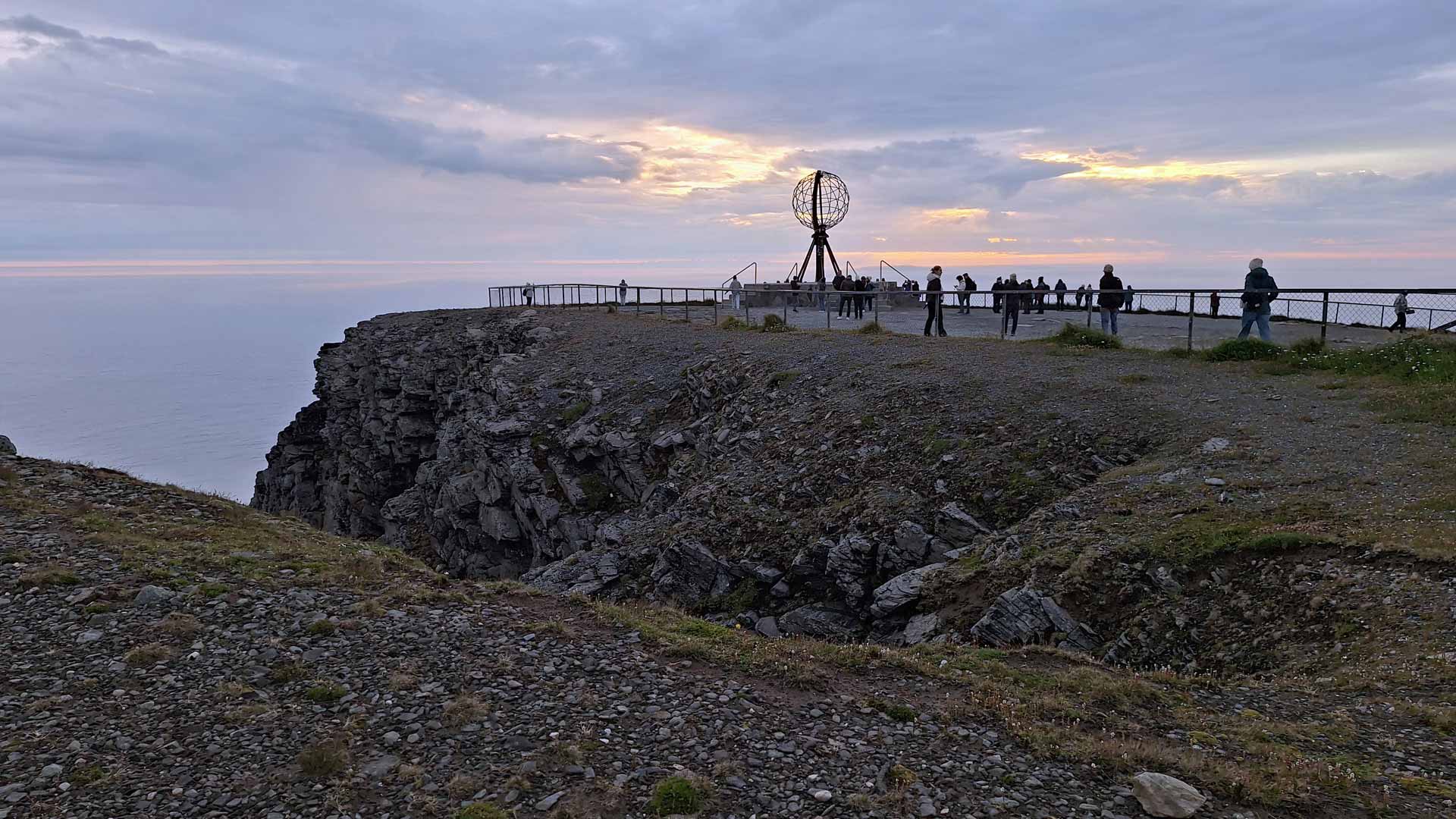 Am Nordkap, Mitternachtssonne