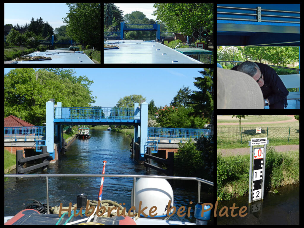 Schwerin - Parchim, Müritz-Elde-Wasserstrasse, Hubbrücke bei Plate